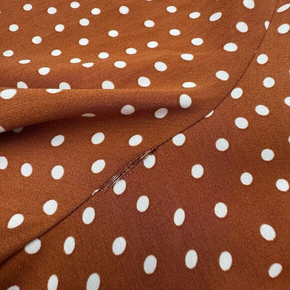 ASOS DESIGN Polka Dot Long Sleeve Button Midi Shirt Dress Size 24 - Picture 8 of 9